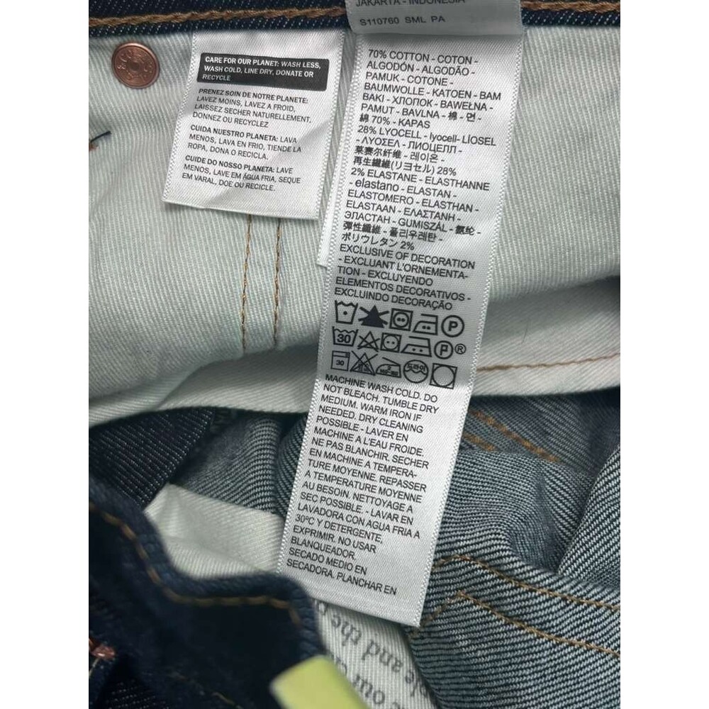 Levi's 514 Straight Jeans Men's Size 33 x 29 Dark Washed Denim Stretch New - Picture 5 of 5